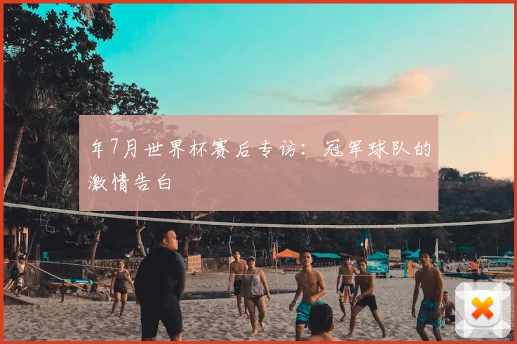 年7月世界杯赛后专访：冠军球队的激情告白
